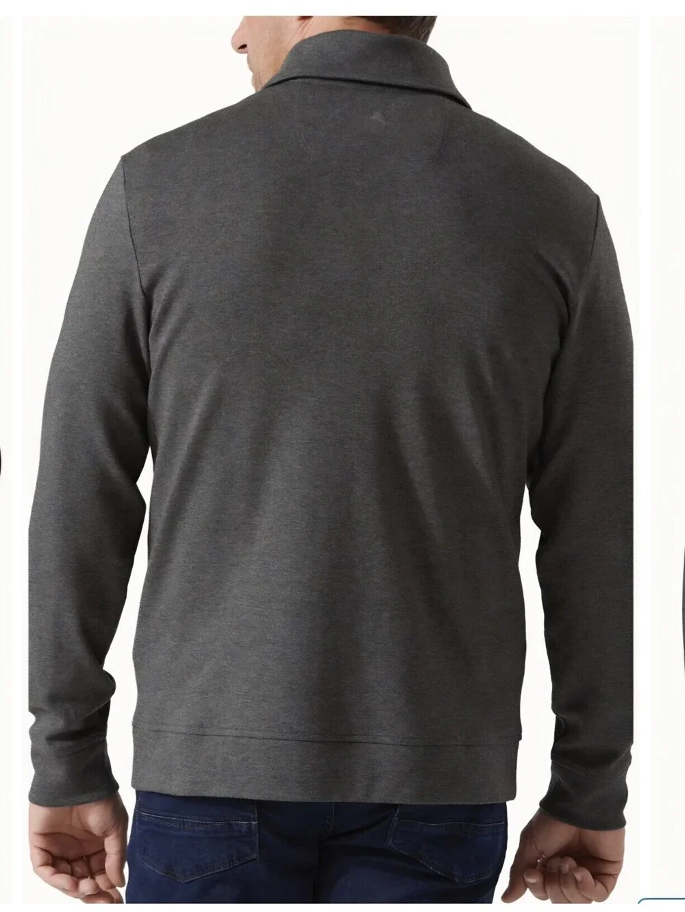 Tommy Bahama Martinique Pima Cotton Sweatshirt/Shawl Long Sleeve Gray Men's XL